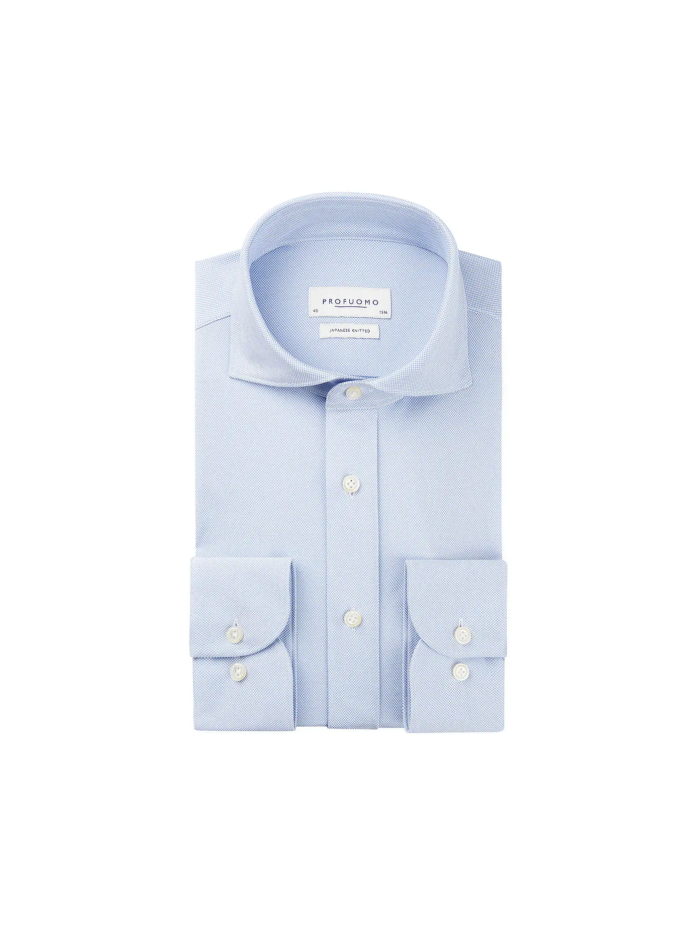 PROFUOMO | Jerseyhemd Slim Fit JAPANESE KNIT | hellblau